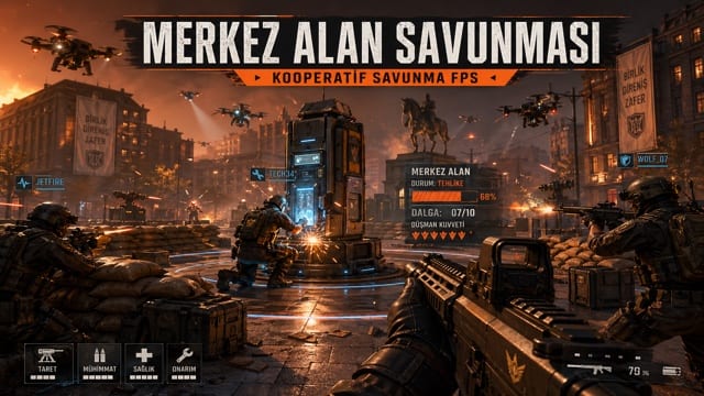 Slotime Merkez Alan Savunması kooperatif FPS oyunu