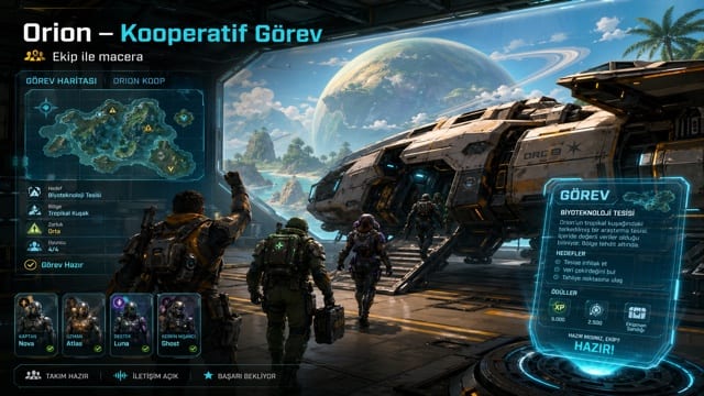Slotime Görev Haritası Orion kooperatif ekip modu